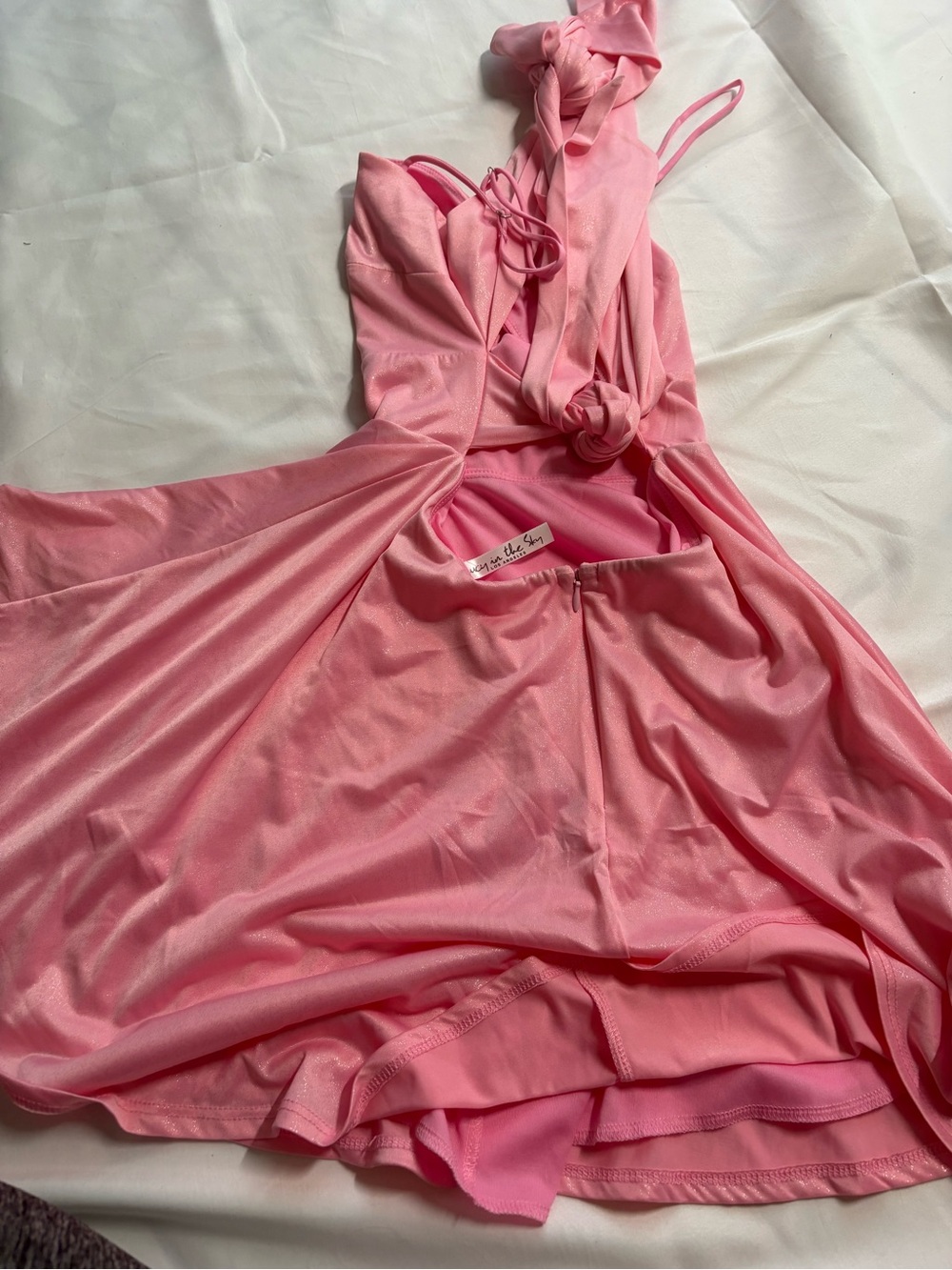 Lucy in the sky size large Pink Spaghetti-Strap Fit & Flare Dress - Picture 2 of 4